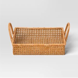 Threshold 18" Rattan Cane Serving Tray